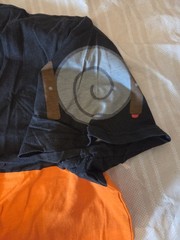 Naruto Shippuden Collection Naruto Uzumaki Graphic Black/Orange Crew T-Shirt XL