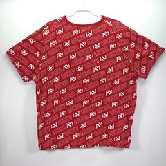 Aeropostale A87 Casual T-Shirt Men 3XL Spellout Logo All Over Print Short Sleeve