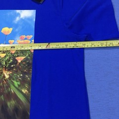 The Nike Tee Move with Nature Mens Blue Size Medium Tall Graphic T-Shirt