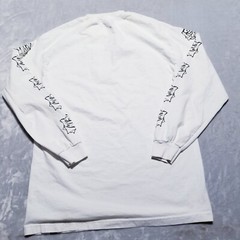 KREW KR3W T-Shirt Mens Large L White Long Sleeves Tee Rose Sleeves Skateboarding