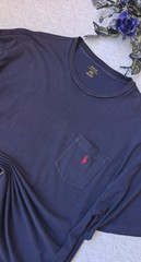 Polo Ralph Lauren-Homme- Blue Navy Logo Red T-Shirt Size-XXL-Men’s Cotton-