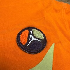 Jordan 8 VIII Graphic T-Shirt Jumpman Logo Orange Casual Top Mens Large