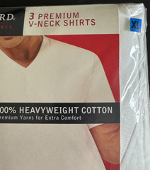 Stafford 3 pack Premium V-neck Tee Shirts 100% Cotton heavy weight Size XL New