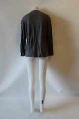 MENS TYRONE GREY BLACK STRIPE LONG SLEEVE WOOL SWEATER M *