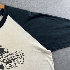 Vintage eBay Shirt Mens Large Raglan 3/4 Sleeve Baseball Christopher Reeves LOL