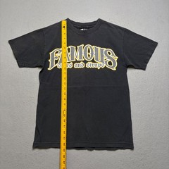 Famous Stars and Straps T-Shirt Mens Small Black Y2K Graphic Logo Tee