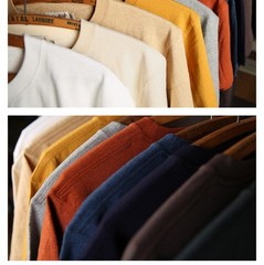 NON STOCK Mens Crew Neck Tubular Tee Plain Cotton Vintage TUBE Shirt Casual Tops