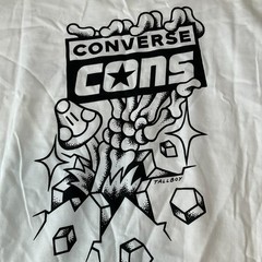 Converse T Shirts Unisex Adult Size M Black White Short Sleeve Stretch 2 Shirts
