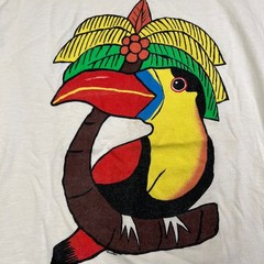 Vintage Fruit of the Loom Toucan Bird Graphic T Shirt Size Large Single Stitch