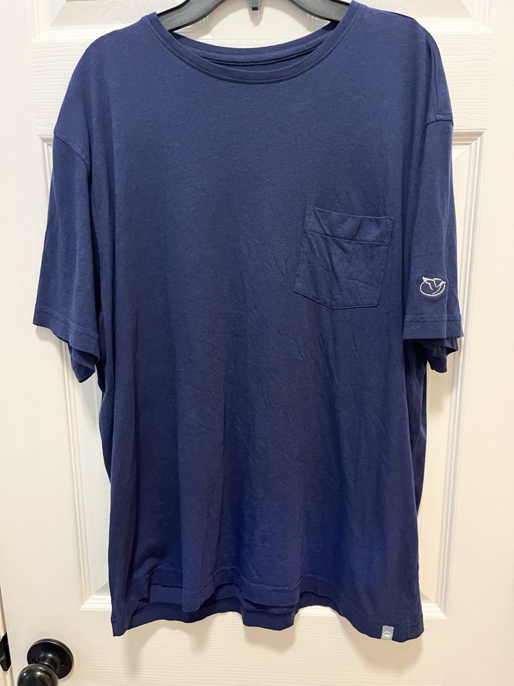 Peter Millar Seaside Men’s Blue Crew Neck Pocket T-Shirt Size L Short Sleeve