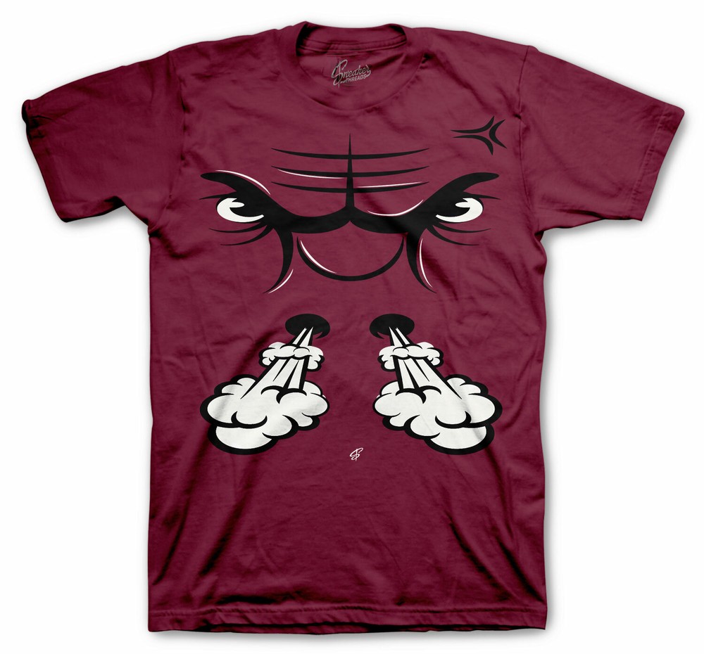 Shirt To Match Jordan 1 Bordeaux Retro 1 Shoes – Raging Face Tee
