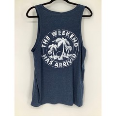 Chubbies Men’s S Blue The Relaxer Weekend Has Arrived Graphic Tank Top K24-17