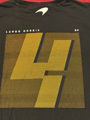 Official McLaren F1 Team Lando Norris #4 Graphic T-shirt Men’s Large Black