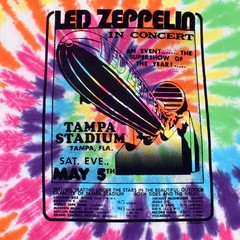 Led Zeppelin Tampa Spiral Tie-Dye T-Shirt Liquid Blue