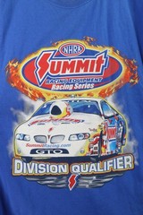Vintage Y2K Mens XL Faded NHRA Summit Racing Equipment Fire Flames Car T-Shirt