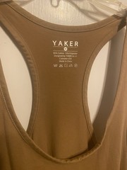 Yaker Bodybuilding Racerback Tank top Brown cotton poly blend size Medium NWOT