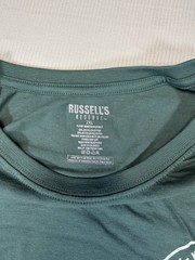 New Russell’s Reserve Bourbon T Shirt Green Logo Tee 2XL Sustainable Blend