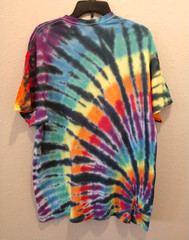 Handmade Spiral Tie Dye Shirt Unisex Men Women Sz XL Hippie Cotton Gildan T012