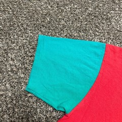Vintage Two Tone Blank T-shirt Size XL Red Green 90s Single Stitch – Pre-owned