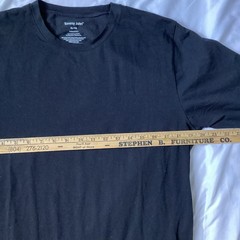 Tommy John Cotton Basics Men’s Short Sleeve Black Cotton Blend Tee Shirt Size XL