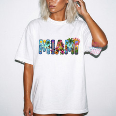 Miami T-shirt, Miami Beach Vacation T-shirt, Florida Travel T-shirt, Printed T-s