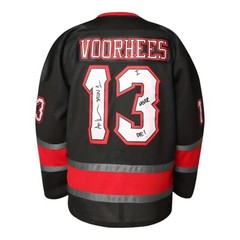 Friday The 13th Jason Voorhees Mask Hockey Jersey Movie Horror Black Large