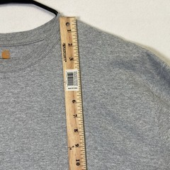 Carhartt Long Sleeve Shirt Mens L Large Regular Gray K231 HGY Logo Crew Neck Tee