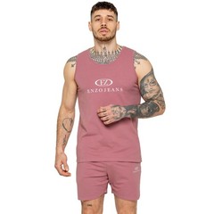Enzo Mens Vests Sleeveless Cotton Stretch Gym Running Tank Top