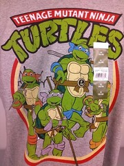 Teenage Mutant Ninja Turtles SS Gray Cotton Graphic Print T Shirt Size XL – New