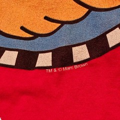 Arthur Angry Fist Graphic T-Shirt Men’s Small Red PBS Kids Retro