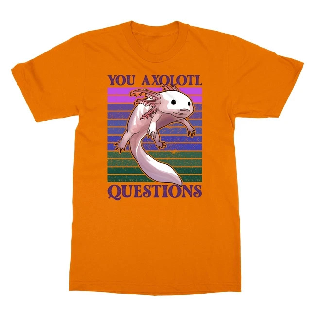 Retro 90s You Axolotl Questions Funny Unisex Tee Tshirt