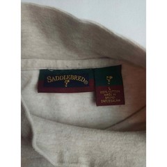 Saddlebred Mens Mock Neck Long Sleeve Shirt Oatmeal Heather Cotton Size Large