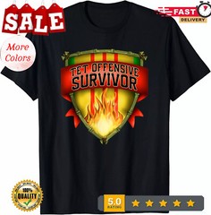 LIMITED Vietnam Veteran Tet Offensive Survivor Design Gift Tee T-Shirt