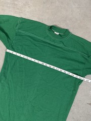 Vintage Sport-T By Stedman Shirt Mens Large Green Contrast Stitch Made USA 50/50
