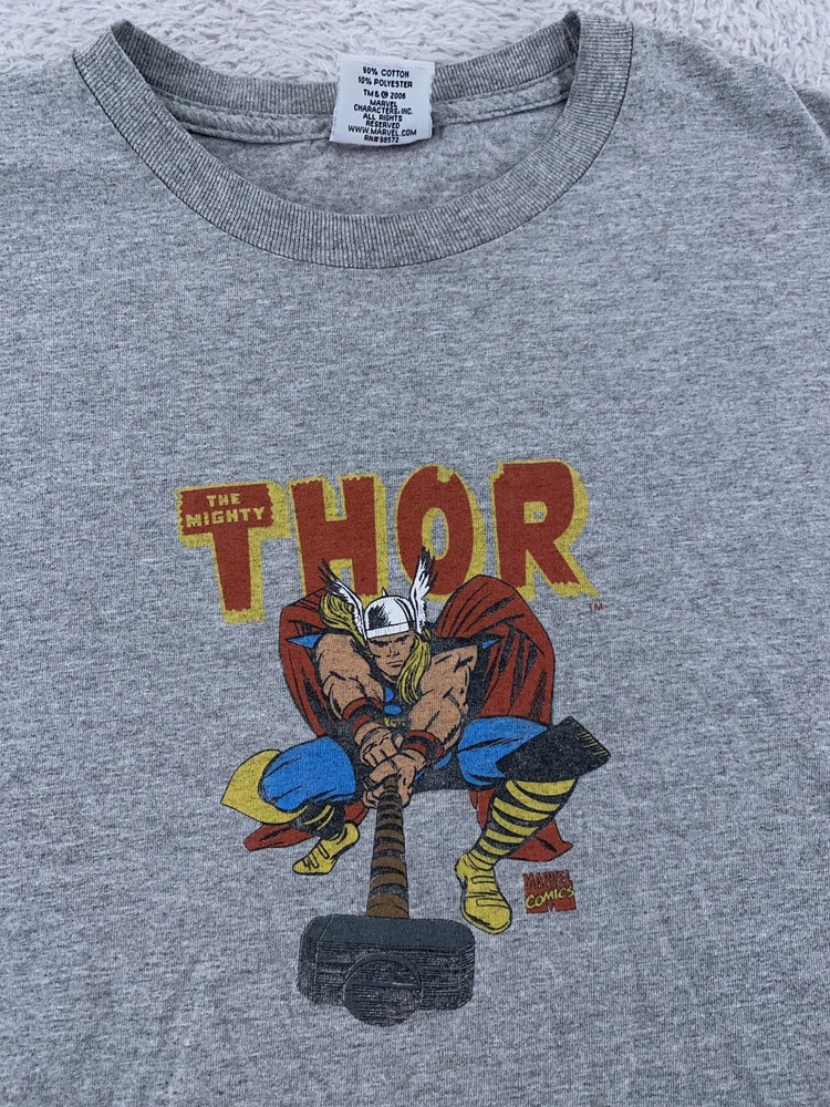 Vintage 2006 The Mighty Thor Shirt Mens L/XL Marvel Comics Superhero T-Shirt 00s
