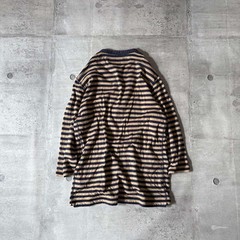 Diesel 00s Striped Henry Neck T-Shirt Short Sleeve Grunge Japan
