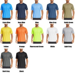 UPF 50+ Mens Performance Sun Shirts Short Sleeve Quick Dry Summer Gym Sport Tops