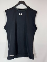 UNDER ARMOUR T-Shirt Men’s XL Pullover Crew Neck Sleeveless Stretchy Black