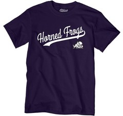 Blue 84 Mens Tcu Horned Frogs T-Shirt Cursive Team Color Team Color Large