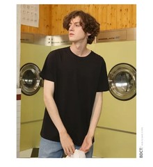 Men’s 100% Cotton Solid T-Shirts, Short Sleeve, White Black Fashion Trend