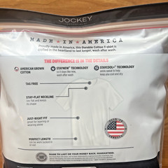 Jockey Essentials USA Made American Cotton Crew Neck T-Shirts White 2Pk SizeXL