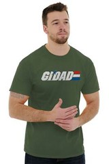 GI Dad Army Military Marines Soldier Father Mens Short Sleeve Crewneck Tee