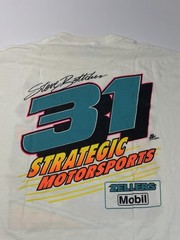 Vintage Steve Bottcher Shirt Mens 2XL White 31 Dirt Track Racing 90s Tee