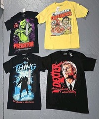 Texas Chainsaw Predator Thing Dexter Horror Graphic T-Shirt Lot 4pc SZ Small (H)