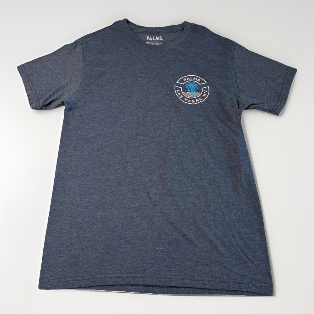 Palms Las Vegas Casino Graphic T-Shirt Heather Navy Men’s Sz Small Pre-Owned EUC
