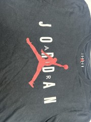 Jordan Youth XL Black Crew Neck Short Sleeve Jumpman Graphic Logo Knit T-Shirt