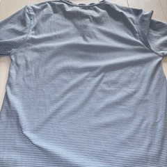 Bruno Milano Shirt Mens Small Blue White Striped Henley Super Soft