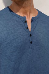 Premium Men’s Cotton Henley T Shirt Breathable Slim Fit Casual Summer Top Gift