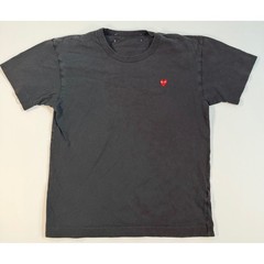 Comme des Garcons PLAY Heart Logo T-Shirt Black Cotton Made in Japan AZ-T200