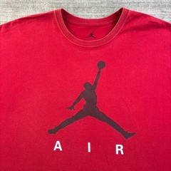 Jordan Shirt Mens 3XL XXXL Red Big Logo Air Tee Cotton Jumpman